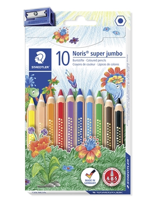 Staedtler Crayon de couleur Noris Club Super Jumbo assortiment (10)